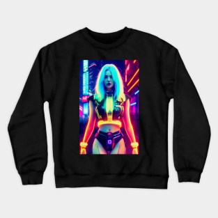 Abstract Cyberpunk Girl Crewneck Sweatshirt